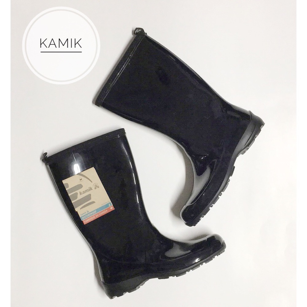 KAMIK • NWT Black Heidi Rain Boots Size 6